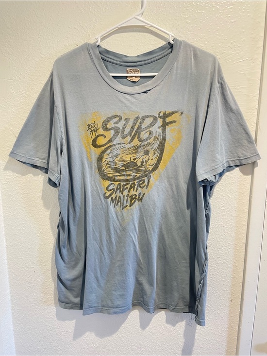 Authentic Big Star Other - Big Star Surf Safari Malibu Shirt XL Blue Exposed Overlock Seam Graphic Tee